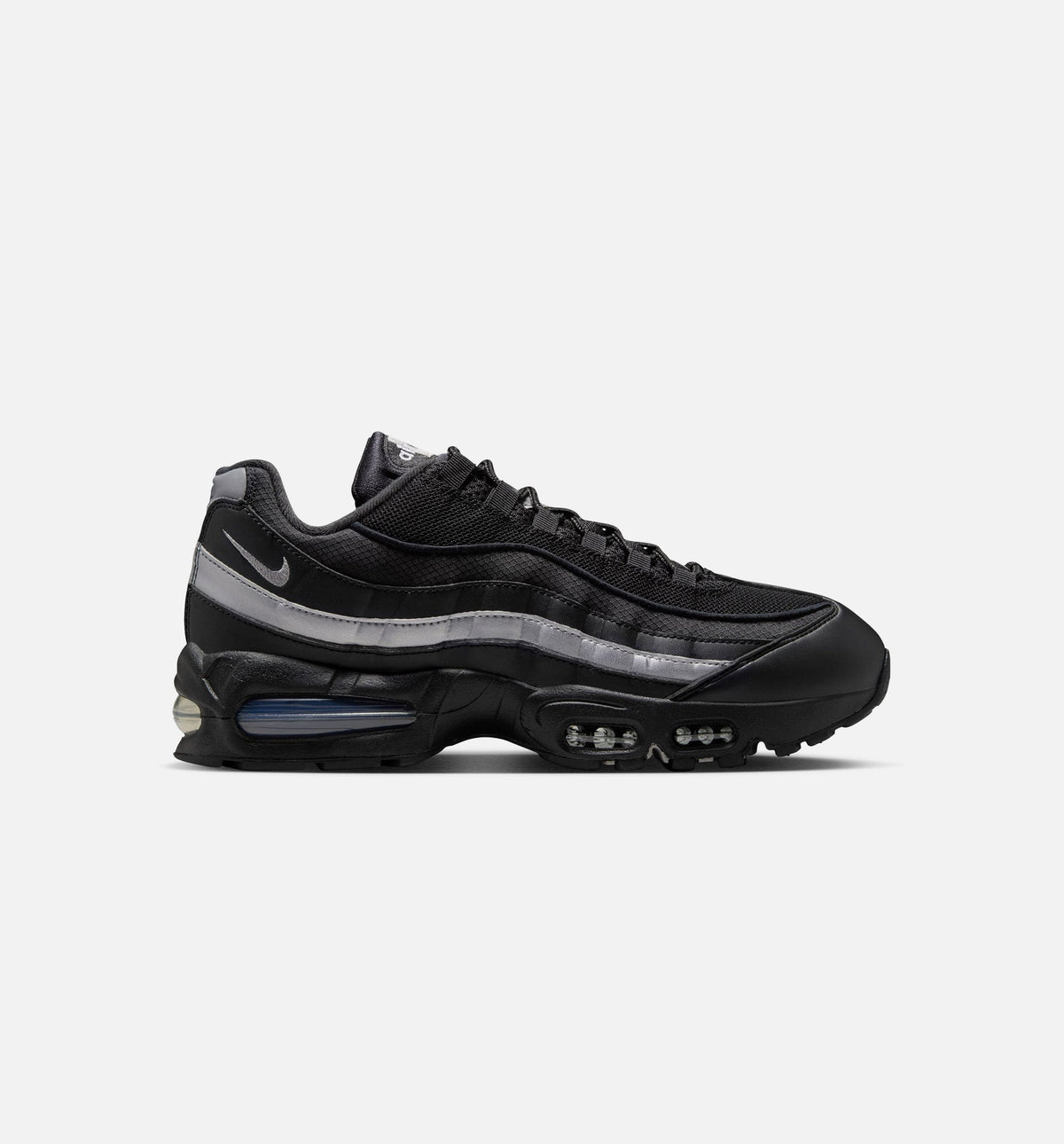Air Max 95 Big Bubble OG Reflective Accents Men's Lifestyle Shoes - Black/Black/White/Metallic Silver