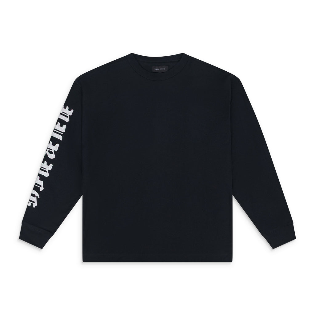 Black Beauty Textured Jersey LS T-shirt