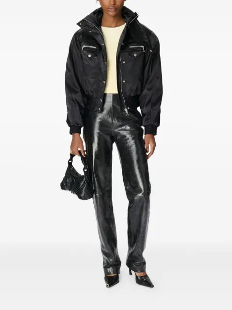 Marine Serre satin bomber jacket