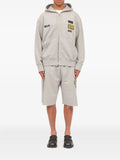 MM6 Maison Margiela zip-up logo-appliqué hoodie