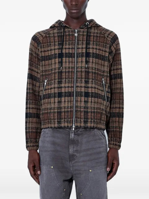 BOTT checked zip-up hoodie