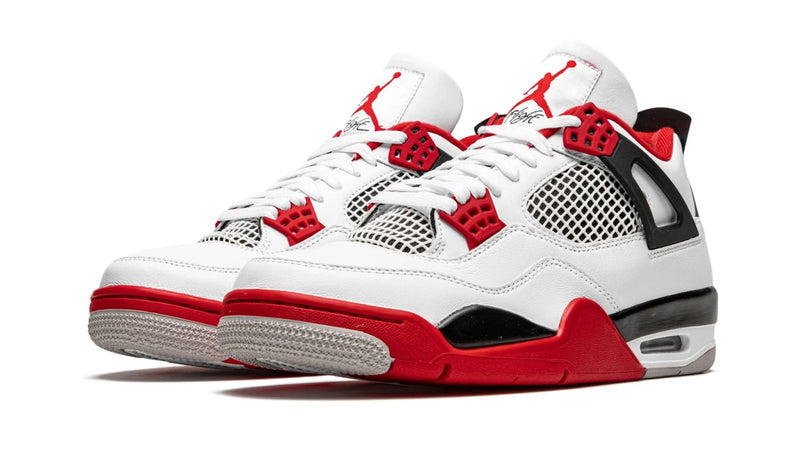 Air Jordan 4 Retro 'Fire Red' 2020 – OG Black & Fire Red Colorway with Cement Grey Accents